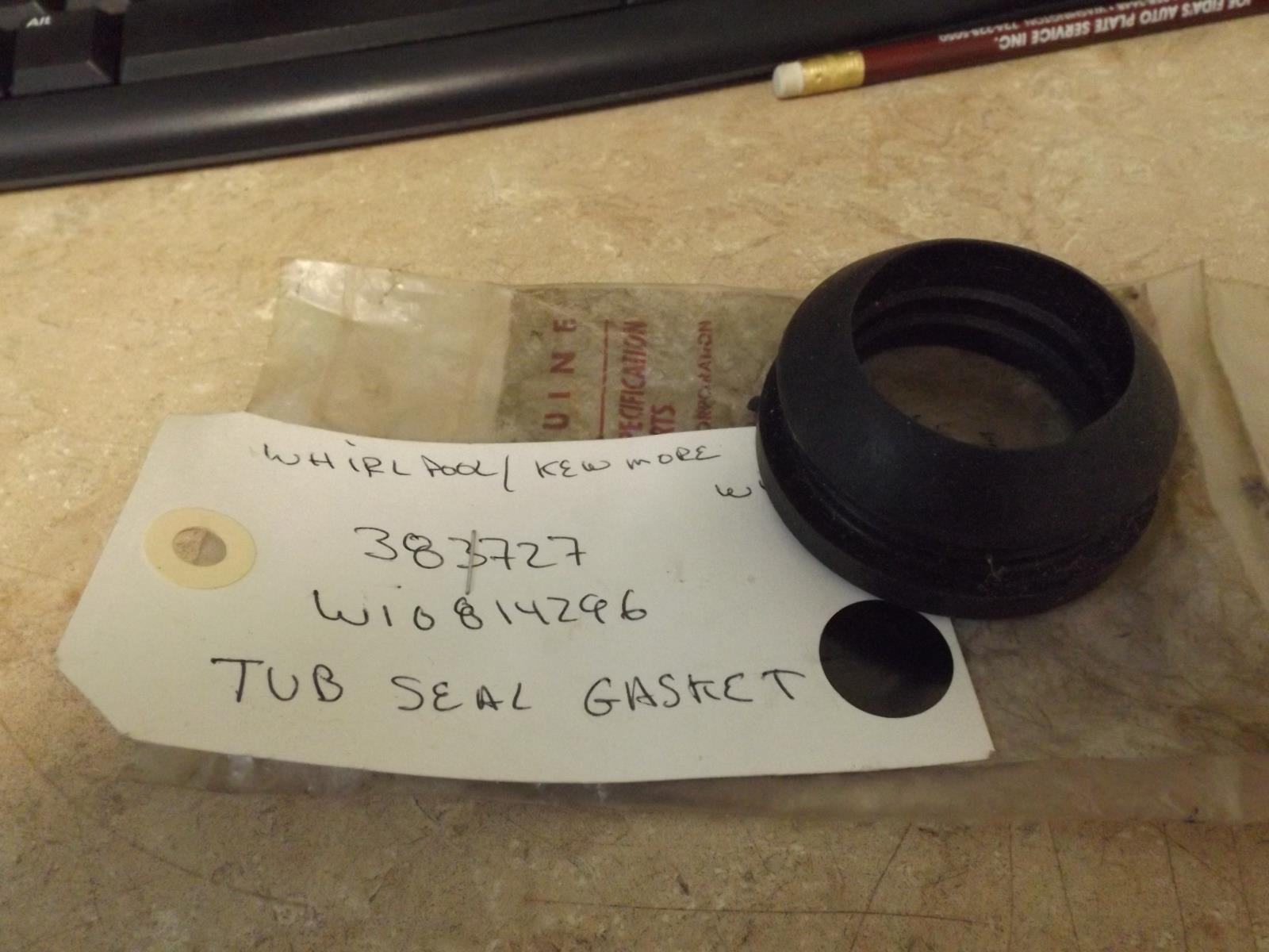 WHIRLPOOL/ KENMORE WASHER 383727 W10814296 TUB SEAL GASKET (NEW) WHIRLPOOL/ KENMORE WASHER 383727 W10814296 TUB SEAL GASKET (NEW)